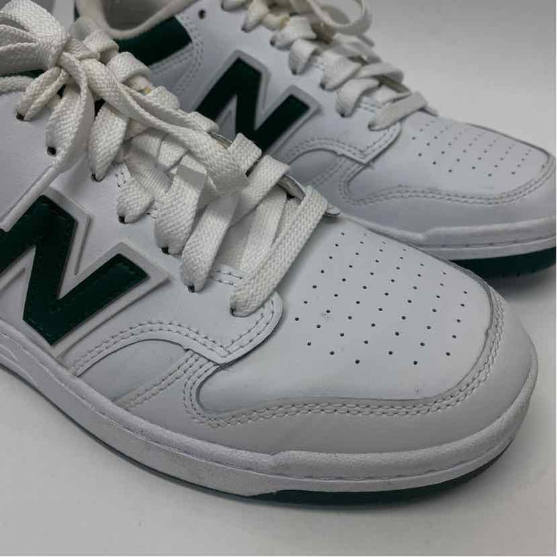 New Balance  Size 7 White-Black Leather Men's Men's Sneakers