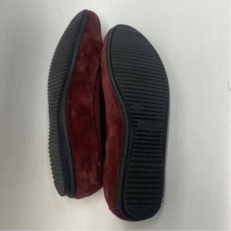 Josef Seibel Size 38-7 Women's Burgundy Solid Flats Shoes