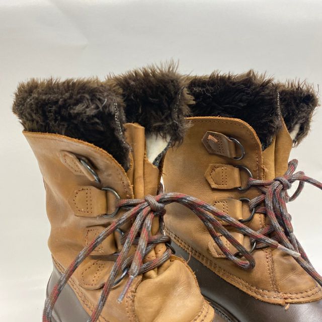 Sorel Women's Size 9 Brown-Tan Color Block Lace Up Boots