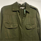 Willow & Clay Women's Size M Green Solid Utility Jacket
