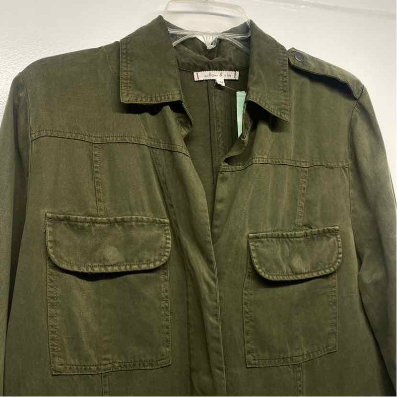 Willow & Clay Women's Size M Green Solid Utility Jacket