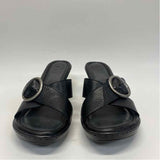 Nurture Size 7.5 Women's Black Solid Heel Sandals