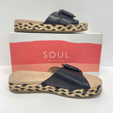 Naturalizer Size 7 Women's Black Pattern Slide Sandals