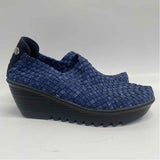 Bernie Mev Size 38-7.5 Women's Blue Woven Clog Shoes
