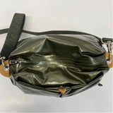 Brontibay Paris Green Fabric Solid Crossbody Handbag