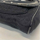 Guess Black Canvas Signature Shoulder Handbag