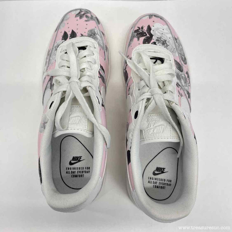 Nike Air Air Force Size 12 Women's Pink-Multi Floral Lace Up Sneakers