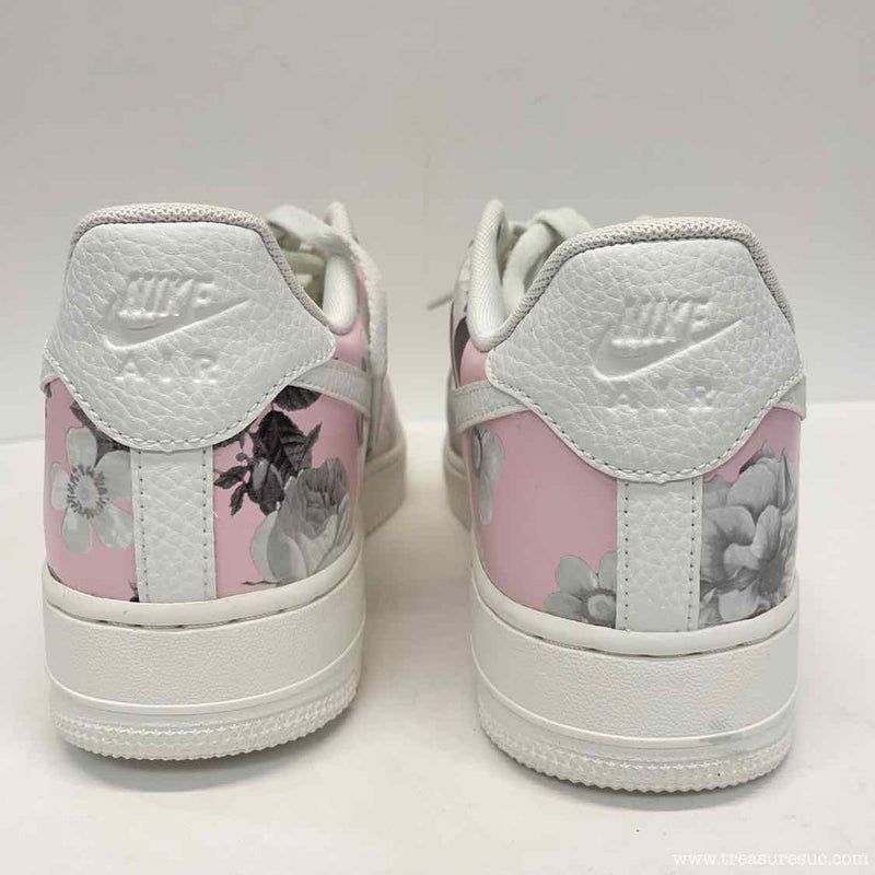 Nike Air Air Force Size 12 Women's Pink-Multi Floral Lace Up Sneakers