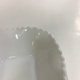 Bowl square milk glass