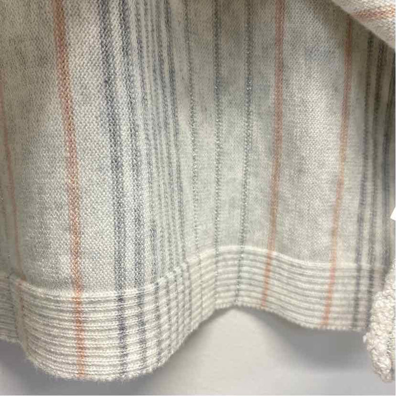 Repeat Silver Edition Size 38-S Women's Light Gray-Multi Stripe Pullover Sweater