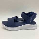 Skechers Size 7 Women's Navy Solid Strappy Sandals