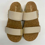 Kuru Size 8 Women's Beige Solid Slip On Sandals