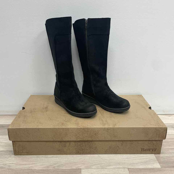 Born Size 7 Women's Black Distressed Tall Boots