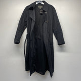 Lulu Bravo Women's Size XS Black Wrinkled Trench Coat