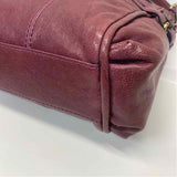 Gianni Bini Purple Distressed Leather Shoulder Handbag