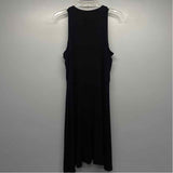 Athleta Size M Women's Black Solid Fit And Flare Dress