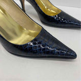 Kenneth Cole Size 6 Women's Blue-Black Animal Print Pump Shoes