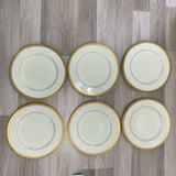 Noritake Ivory-Gold Bone China Plates - Set of 6