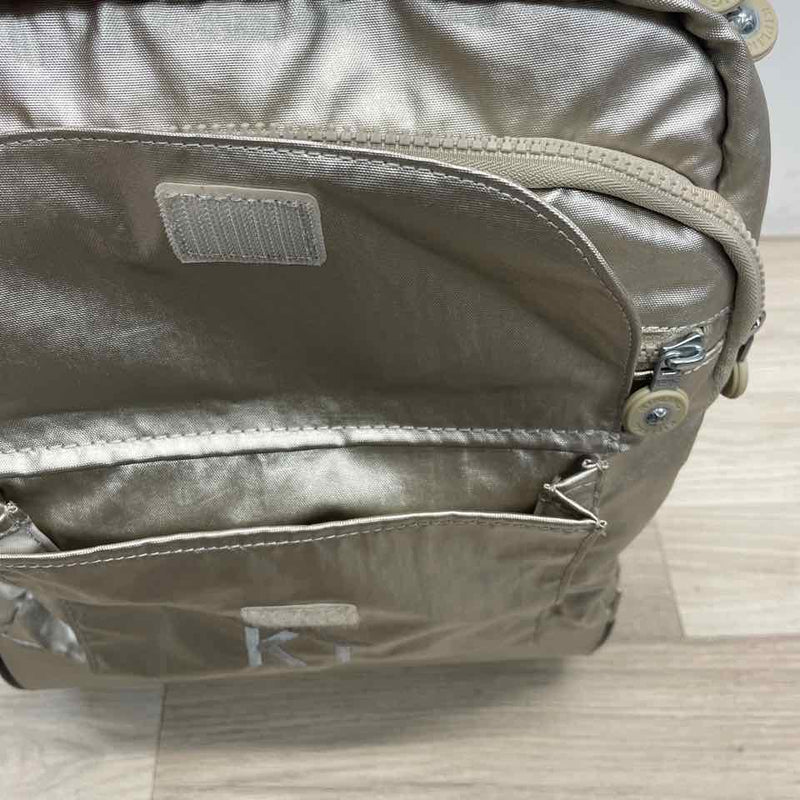 Kipling Gold Fabric Shimmer Backpack
