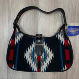 Pendleton Black-Multicolor Pattern Shoulder Handbag