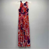 Eliza J Size 8-M Women's Coral-Multi Pattern Maxi Dress