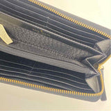 Kate Spade Black Leather Signature Zip Around Wallet