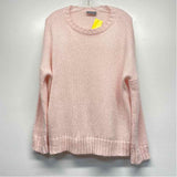 Vineyard Vines Size L Women's Light Pink Solid Pullover Sweater
