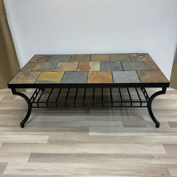 Black - multi Metal-Title Coffee Table