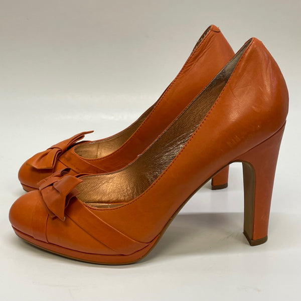 Miss Albright - Anthropologie Size 9 Women's Orange Solid High Heel Shoes