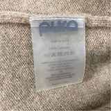 Pura Cashmere Size Xl Women's Brown Solid Hoodie Sweater