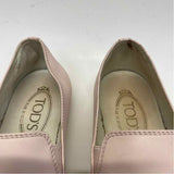 Tods Size 37-6.5 Women's Light Pink Solid Espadrille Shoes