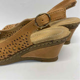 Patrizia by Spring Step Size 38-7.5 Women's Camel Cut Out Slingback Sandals