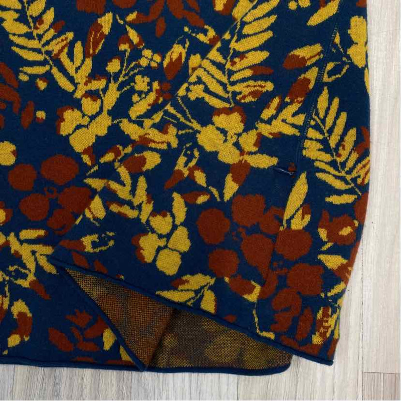 Title Nine Size M- (6-8) Women's Blue-Multi Floral A Line Skirt