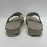 Fitflop Size 10 Women's Gold Shimmer Camel Toe Sandals