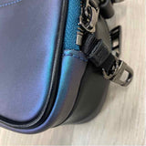 Tumi Voyager Blue Leather Iridescent Crossbody Handbag