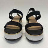 Madden NYC Size 8 Women's Black-Tan Color Block Platform Sandals