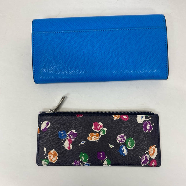 Coach Blue Pebbled Wallet