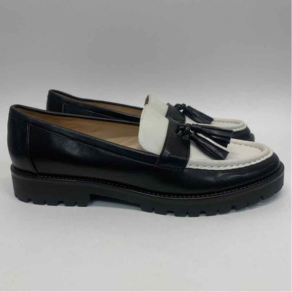 Bandolino Size 10 Women's Black-White Color Block Loafer Shoes