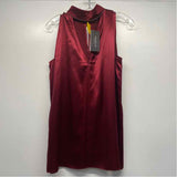 Lafayette 148 Size M Women's Burgundy Solid Pullover Sleeveless Top
