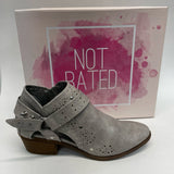 Not Rated Size 7.5 Women's Gray Distressed Ankle Booties