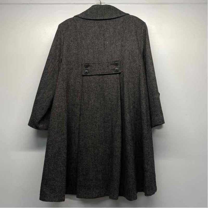 Cabi Women's Size 12-L Black Tweed Overcoat Coat