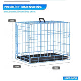 Blue Meta Top Paw 24" folding crate