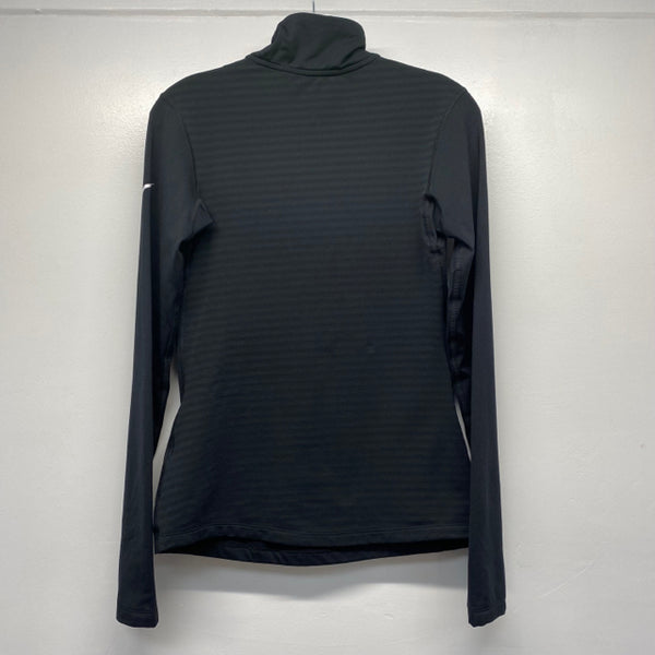 Nike Size M Women's Black Solid Pullover Activewear Top