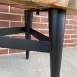 2 level World Market Black-Brown Wood-Metal Table