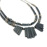 Silver-Gray Hematite Sterling Silver Necklace