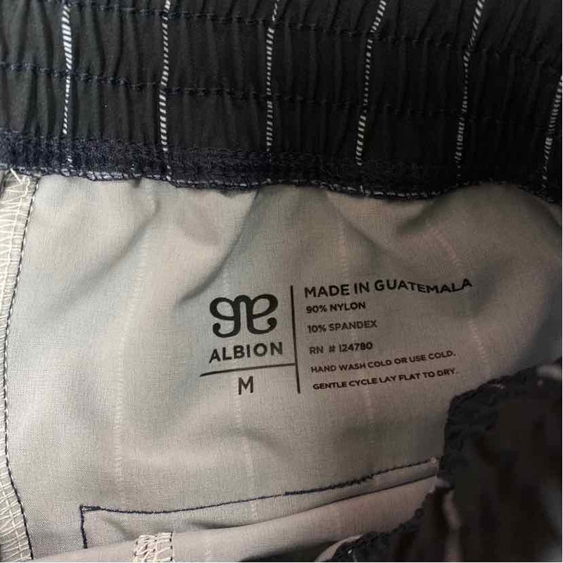 Albion Size M- (6-8) Women's Navy-White Pinstripe Jogger Pants