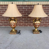 Table Top Gold-Multi Porcelain Lamp