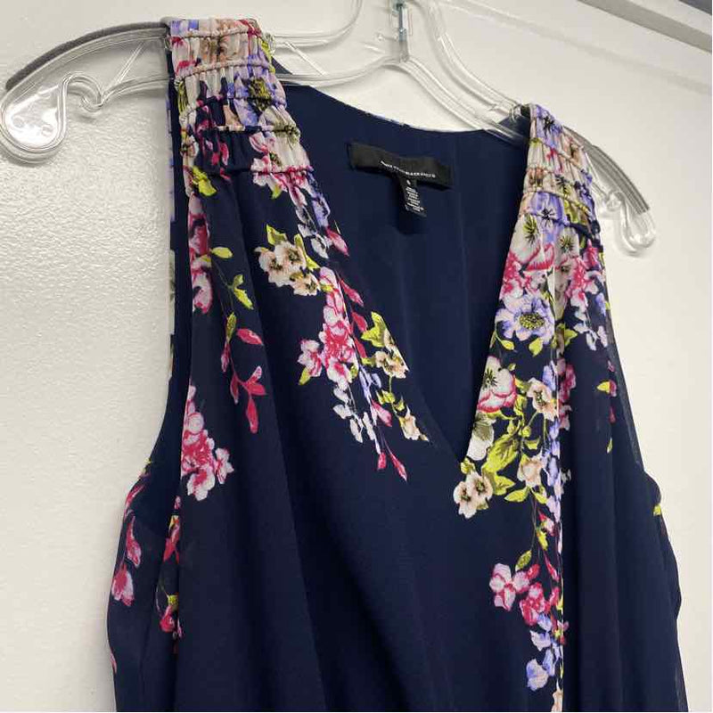 White House Black Market Size 6-S Women's Navy-Multicolor Floral Dress
