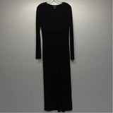 Lauren Ralph Lauren Size S Women's Solid Black Maxi-Long Sleeve Dress