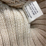 Paneros Size M Women's Tan Solid Button Up Sweater